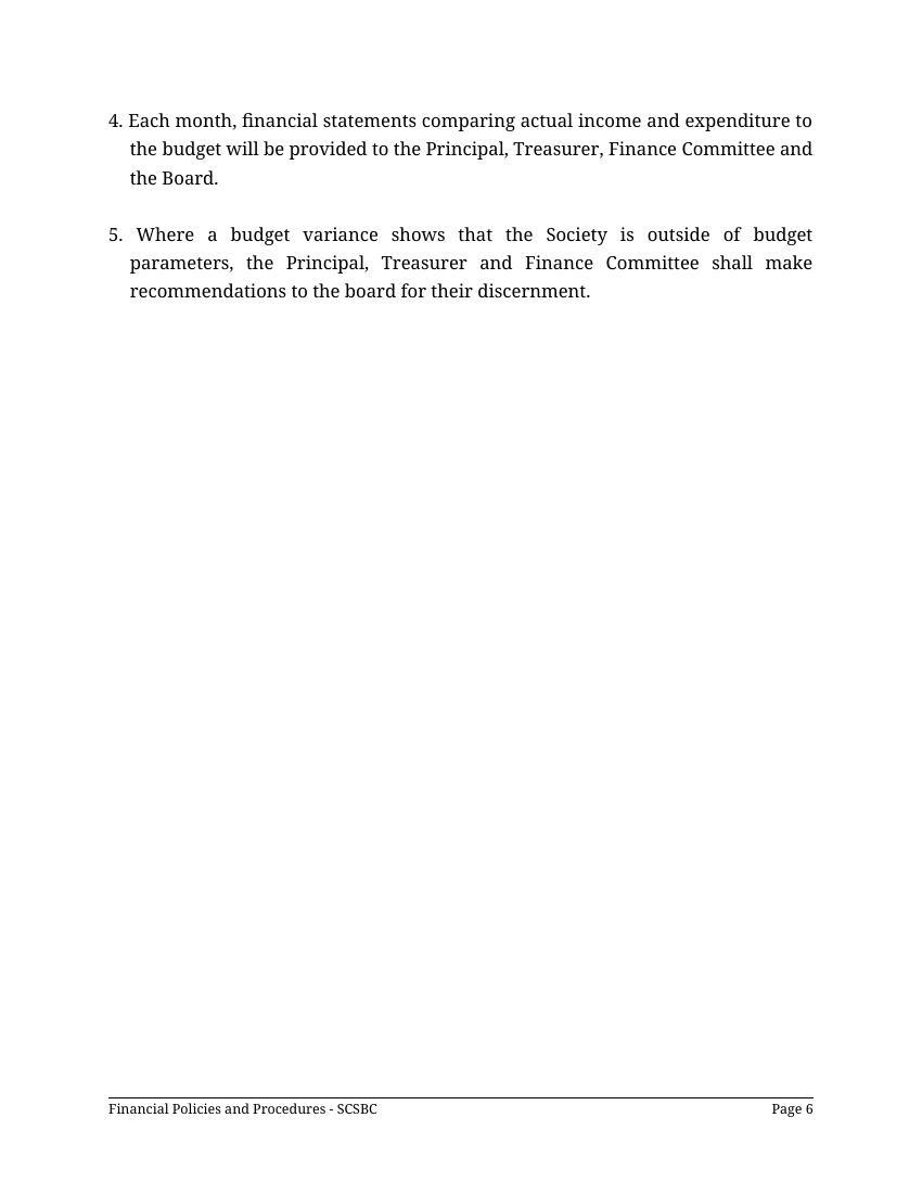 Financial Policy & Procedure Template